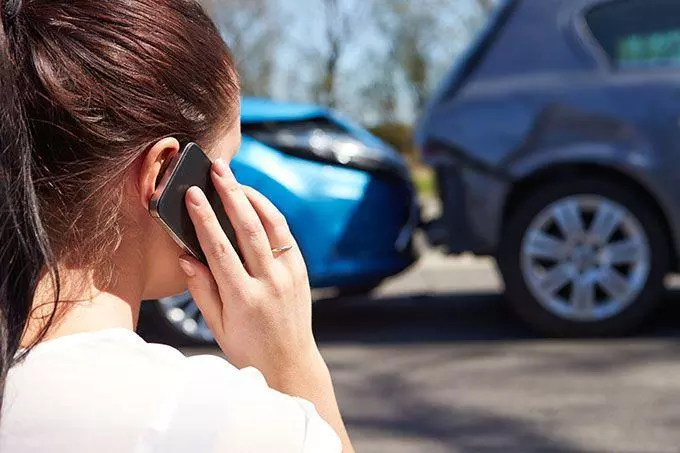 Making a call after car accident