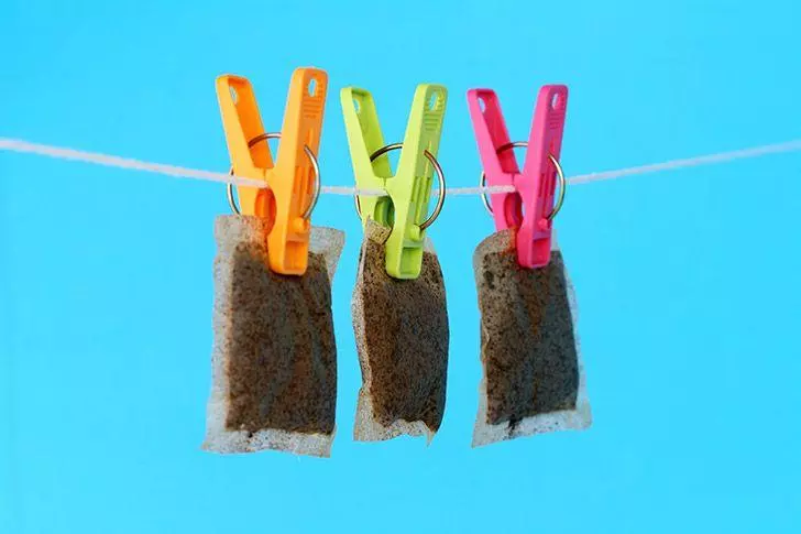 3 hanging teabags